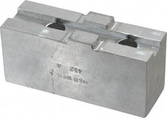 H & R Manufacturing - Tongue & Groove Attachment, Square Soft Lathe Chuck Jaw - Aluminum, 2.12" Btw Mount Hole Ctrs, 4-1/4" Long x 1-1/2" Wide x 1-7/8" High, 1/2" Groove - Strong Tooling