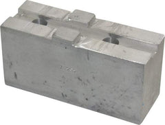 H & R Manufacturing - Tongue & Groove Attachment, Square Soft Lathe Chuck Jaw - Aluminum, 2-1/2" Btw Mount Hole Ctrs, 4-7/8" Long x 1-3/4" Wide x 2-3/8" High, 1/2" Groove - Strong Tooling