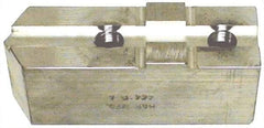 H & R Manufacturing - Tongue & Groove Attachment, Square Soft Lathe Chuck Jaw - Aluminum, 1-1/2" Btw Mount Hole Ctrs, 3-3/16" Long x 1-1/4" Wide x 1-5/8" High, 5/16" Groove - Strong Tooling