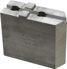 H & R Manufacturing - Tongue & Groove Attachment, Square Soft Lathe Chuck Jaw - Aluminum, 1-3/4" Btw Mount Hole Ctrs, 3-15/16" Long x 1-1/2" Wide x 3-3/8" High, 5/16" Groove - Strong Tooling