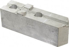 H & R Manufacturing - Tongue & Groove Attachment, Square Soft Lathe Chuck Jaw - Aluminum, 3" Btw Mount Hole Ctrs, 7-1/4" Long x 2" Wide x 2-5/16" High, 1/2" Groove - Strong Tooling