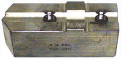 H & R Manufacturing - Tongue & Groove Attachment, Square Soft Lathe Chuck Jaw - Aluminum, 1-3/4" Btw Mount Hole Ctrs, 3-15/16" Long x 1-1/2" Wide x 1-7/8" High, 5/16" Groove - Strong Tooling