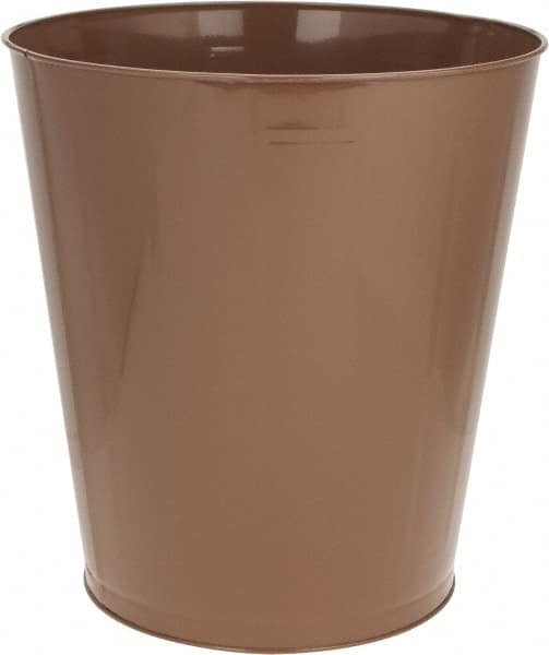 Value Collection - 46 Qt Brown Round Trash Can - Steel, 17" High - Strong Tooling