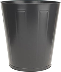 Value Collection - 46 Qt Gray Round Trash Can - Steel, 17" High - Strong Tooling