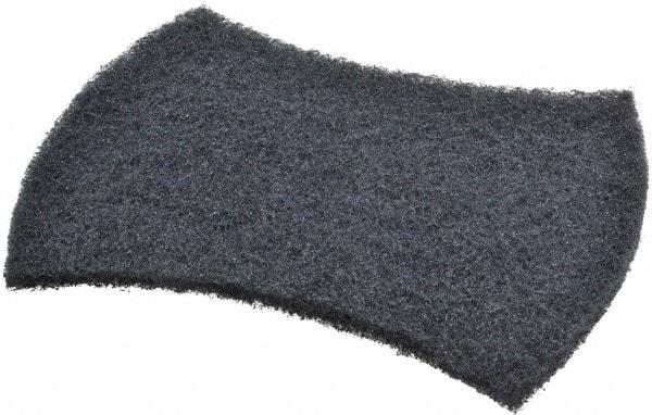 3M - 5-1/2" Long x 3.9" Wide x 3/8" Thick Scouring Pad - Heavy-Duty, Blue - Strong Tooling