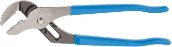 Channellock - 10" OAL, 2" Max Capacity, 7 Position Tongue & Groove Pliers - Standard Straight Jaws, Standard Head, Plastic Dipped Handles - Strong Tooling