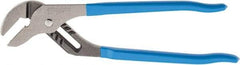 Channellock - 12" OAL, 2-1/4" Max Capacity, 7 Position Tongue & Groove Pliers - Standard Straight Jaws, Standard Head, Plastic Dipped Handles - Strong Tooling