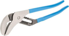 Channellock - 16" OAL, 4-1/4" Max Capacity, 8 Position Tongue & Groove Pliers - Standard Straight Jaws, Standard Head, Plastic Dipped Handles - Strong Tooling