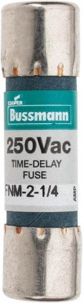 Cooper Bussmann - 250 VAC, 2.25 Amp, Time Delay General Purpose Fuse - Fuse Holder Mount, 1-1/2" OAL, 10 at 125 V kA Rating, 13/32" Diam - Strong Tooling