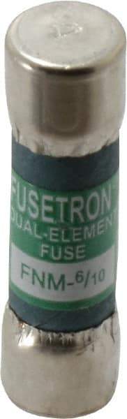 Cooper Bussmann - 250 VAC, 0.6 Amp, Time Delay General Purpose Fuse - Fuse Holder Mount, 1-1/2" OAL, 10 at 125 V kA Rating, 13/32" Diam - Strong Tooling