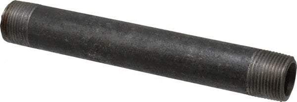 Made in USA - Schedule 80, 3/4" Diam x 7" Long Black Pipe Nipple - Threaded - Strong Tooling