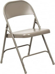 NPS - 16-5/8" Wide x 16-1/4" Deep x 29-1/2" High, Steel Standard Folding Chair - Gray - Strong Tooling