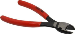 Knipex - 7" OAL, 7/64" Capacity, Diagonal Cutter - 1" Jaw Length x 1" Jaw Width, Oval Head, Plastic Coated Handle - Strong Tooling