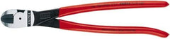 Knipex - 10" OAL, 9/64" Capacity, Diagonal Cutter - 1-1/8" Jaw Length x 1-1/8" Jaw Width, Round/Center-Cut Head, Plastic Coated Handle - Strong Tooling