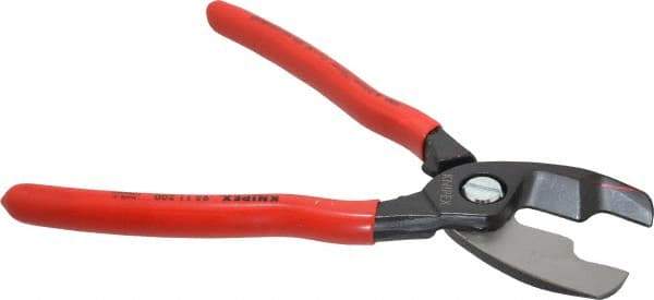 Knipex - 8-1/4" OAL, 10 AWG Capacity, Cable Cutter - Ergo Dual Component Handle - Strong Tooling