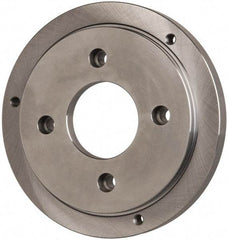 Buck Chuck Company - Adapter Back Plate for 10" Diam Self Centering Lathe Chucks - A1/A2-6 Mount, 3-1/4" Through Hole Diam, 7.858mm ID, 10" OD, 0.911" Flange Height, Steel - Strong Tooling