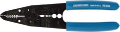 Channellock - 22 to 10 AWG Capacity Wire Stripper/Crimper - 8-1/4" OAL, Plastic Cushion Handle - Strong Tooling