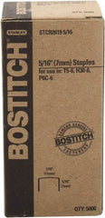 Stanley Bostitch - 1/4" Long x 7/16" Wide, 24 Gauge Crowned Construction Staple - Steel, Chisel Point - Strong Tooling