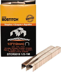 Stanley Bostitch - 1/2" Long x 7/16" Wide, 24 Gauge Crowned Construction Staple - Steel, Chisel Point - Strong Tooling