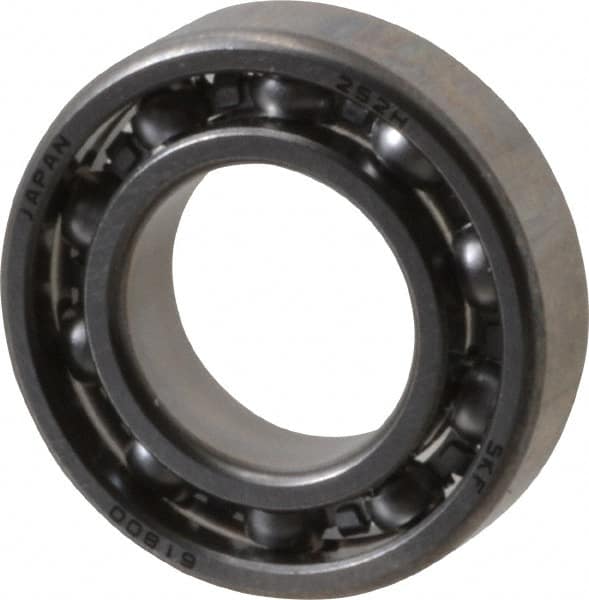 SKF - 10mm Bore Diam, 19mm OD, Open Thin Section Radial Ball Bearing - 5mm Wide, 1 Row, Round Bore, 132 Lb Static Capacity, 310 Lb Dynamic Capacity - Strong Tooling