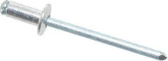 RivetKing - Size 53 Dome Head Aluminum Open End Blind Rivet - Steel Mandrel, 0.126" to 0.187" Grip, 0.312" Head Diam, 0.16" to 0.164" Hole Diam, 0.362" Length Under Head, 5/32" Body Diam - Strong Tooling