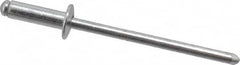 RivetKing - Size 44 Dome Head Aluminum Open End Blind Rivet - Aluminum Mandrel, 0.188" to 1/4" Grip, 1/4" Head Diam, 0.129" to 0.133" Hole Diam, 0.4" Length Under Head, 1/8" Body Diam - Strong Tooling