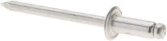 RivetKing - Size 54 Dome Head Aluminum Open End Blind Rivet - Aluminum Mandrel, 0.188" to 1/4" Grip, 0.312" Head Diam, 0.16" to 0.164" Hole Diam, 0.425" Length Under Head, 5/32" Body Diam - Strong Tooling