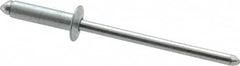 RivetKing - Size 45 Dome Head Steel Open End Blind Rivet - Steel Mandrel, 0.251" to 0.312" Grip, 1/4" Head Diam, 0.129" to 0.133" Hole Diam, 0.462" Length Under Head, 1/8" Body Diam - Strong Tooling