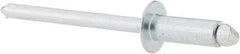 RivetKing - Size 54 Dome Head Steel Open End Blind Rivet - Steel Mandrel, 0.188" to 1/4" Grip, 0.312" Head Diam, 0.16" to 0.164" Hole Diam, 0.425" Length Under Head, 5/32" Body Diam - Strong Tooling