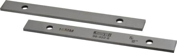 SPI - 6" Long x 5/8" High x 1/8" Thick, Steel Parallel - Sold as Matched Pair - Strong Tooling