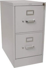 Hon - 15" Wide x 29" High x 25" Deep, 2 Drawer Vertical File with Lock - Steel, Light Gray - Strong Tooling