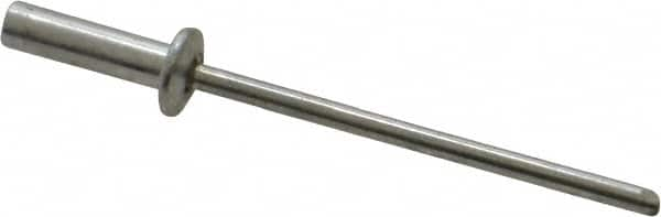 RivetKing - Size 44 Dome Head Aluminum Closed End Sealing Blind Rivet - Aluminum Mandrel, 0.188" to 1/4" Grip, 1/4" Head Diam, 0.129" to 0.133" Hole Diam, 0.485" Length Under Head, 1/8" Body Diam - Strong Tooling