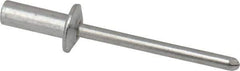 RivetKing - Size 53 Dome Head Aluminum Closed End Sealing Blind Rivet - Aluminum Mandrel, 0.188" to 1/4" Grip, 3/8" Head Diam, 0.192" to 0.196" Hole Diam, 0.531" Length Under Head, 3/16" Body Diam - Strong Tooling