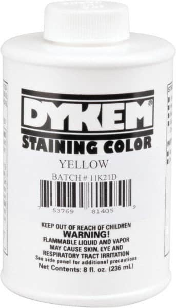 Dykem - 8 Ounce Yellow Staining Color - Brush in Cap Container - Strong Tooling