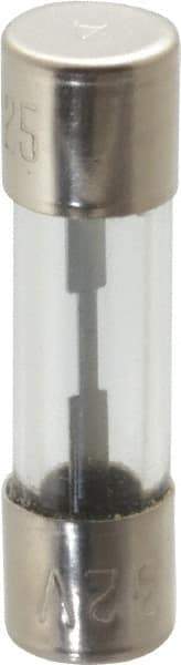 Cooper Bussmann - 32 VAC, 25 Amp, Fast-Acting Miniature Glass Fuse - Fuse Holder Mount, 1-1/2" OAL, 13/32" Diam - Strong Tooling