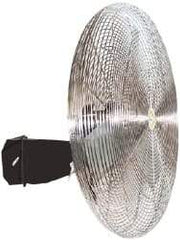 Airmaster - 24" Blade, 5,548 Max CFM, Single Phase Oscillating Wall Mounting Fan - 3.2 Amps, 115 Volts, 3 Speed - Strong Tooling