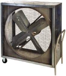 Airmaster - 48" Blade, 1 hp, 17,770 Max CFM, Portable Cabinet Fans - 11.9 Amps, 115 Volts, 1 Speed - Strong Tooling