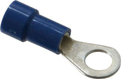 Made in USA - 16-14 AWG Fully Insulated Crimp Connection Circular Ring Terminal - #10 Stud, Copper Contact - Strong Tooling