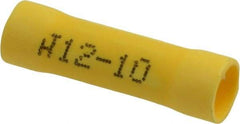 Made in USA - 12 to 10 AWG Compatible, Butt Splice Terminal - Yellow - Strong Tooling