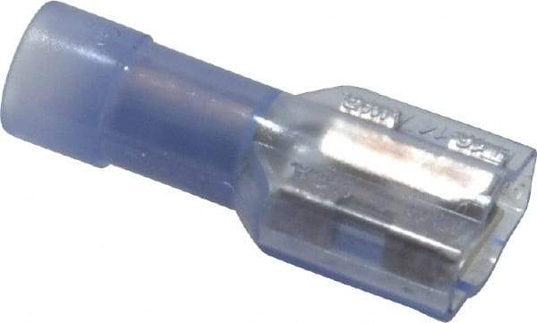 Made in USA - 16 to 14 AWG, Nylon, Fully Insulated, Female Wire Disconnect - 1/4 Inch Wide Tab, Clear - Strong Tooling