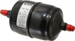 Parker - 1/4" Connection, 2-1/2" Diam, 5.27" Long, Refrigeration Liquid Line Filter Dryer - 5-5/8" Cutout Length, 101 Drops Water Capacity - Strong Tooling