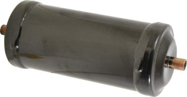 Parker - 3/8" Connection, 3" Diam, 8.86" Long, Refrigeration Liquid Line Filter Dryer - 7-3/4" Cutout Length, 361 Drops Water Capacity - Strong Tooling