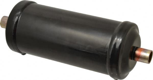 Parker - 5/8" Connection, 3" Diam, 9.24" Long, Refrigeration Liquid Line Filter Dryer - 7-3/4" Cutout Length, 361 Drops Water Capacity - Strong Tooling