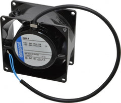 EBM Papst - 115 Volts, AC, 36 CFM, Square Tube Axial Fan - 0.1 Amp Rating, 80mm High x 3.15" Wide x 1-1/2" Deep - Strong Tooling