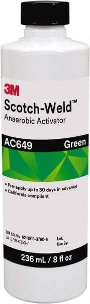 3M - 8 Fl Oz, Green Adhesive Activator - For Use with Threadlockers, Pipe Sealants, Retaining Compounds, Gasket Makers - Strong Tooling