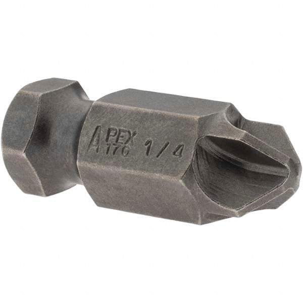 Apex - 1/4 Torq-Set Bit - 7/16" Hex Drive, 1-1/4" OAL - Strong Tooling