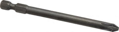 Apex - PZ.2 Posidriv Screwdriver Bit - 1/4" Hex Drive, 3-1/2" OAL - Strong Tooling