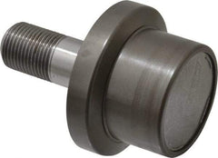 Osborn International - 2" Roller Diam x 1-11/16" Width, 7/8" Stud Diam x 2" Length, Flanged Concentric Stud Load Runner - Steel, 1-1/8" Thread Length, 7/8-14 Thread, 3-11/16" OAL, 1,620 Lb Dynamic Cap - Strong Tooling