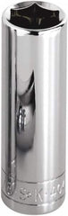 SK - 1", 3/8" Drive, Deep Hand Socket - 12 Points, Steel, Chrome Finish - Strong Tooling