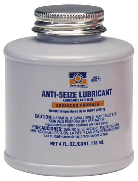 Permatex - 4 oz Bottle General Purpose Anti-Seize Lubricant - Aluminum/Copper/Graphite, 1,600°F - Strong Tooling